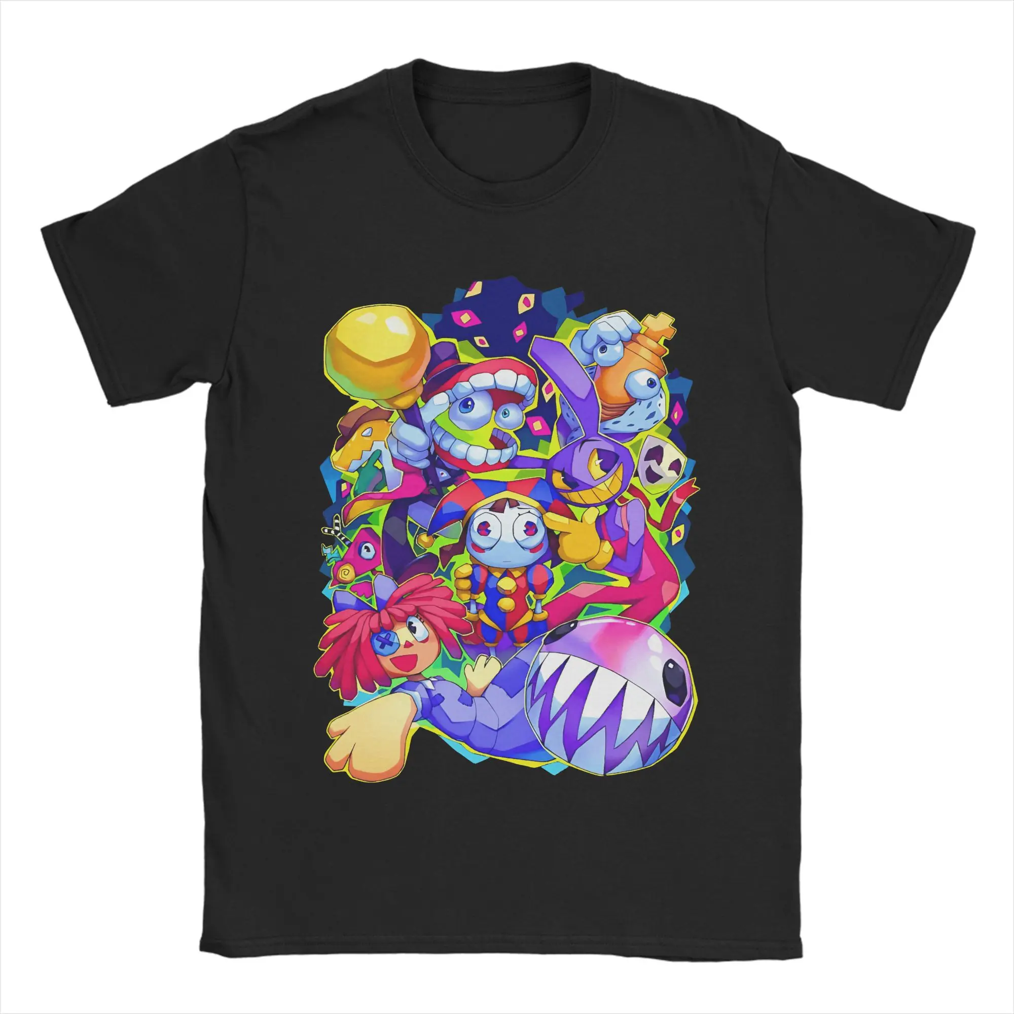 Digital Circus Pure Cotton T-Shirt for Mens Summer Vintage T Shirts O Neck Hip Hop Tees Oversized Custom DIY Clothes
