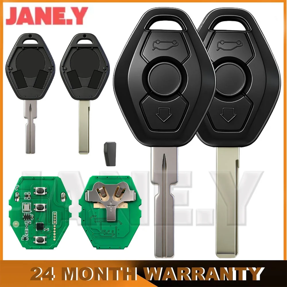 For EWS System Remote Key Fob For BMW 1/3/5/7 Series 330 325 525 E38 E39 E46 X3 X5 Z3 Z4 315MHz 433MHz ID44 Chip Car Key 3Bts