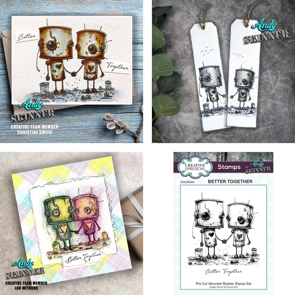 2024 Halloween clear silicone Garbage robot stamps for DIY scrapbooking craft supplies stamp photo album card making