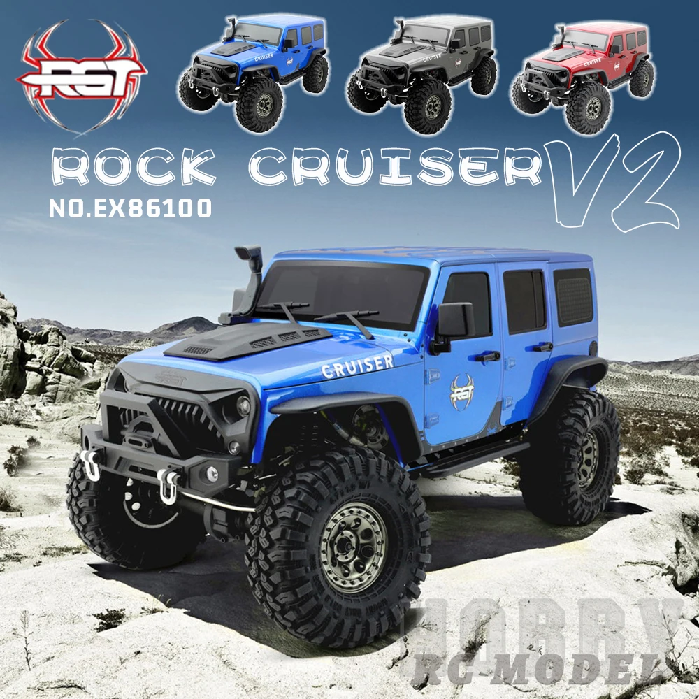 

RGT Rock Cruiser EX86100 V2 2.4GHz 4WD RTR with Battery 1/10 RC Electric Remote Control Model Car Crawler Adult Children's Toys