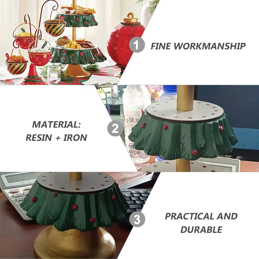 Snack Rack Snacks Xmas Cupcake Stand Holder Paper Dessert Display Tower Resin Serving Fruit