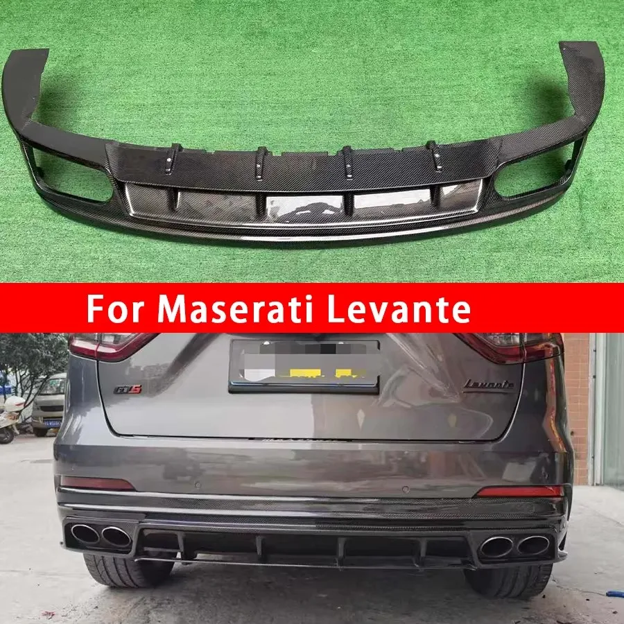 

For Maserati Levante Carbon Fiber Back lip Car Rear Bumper Diffuser Rear Splitters Spoiler Diffuser Car Accessories