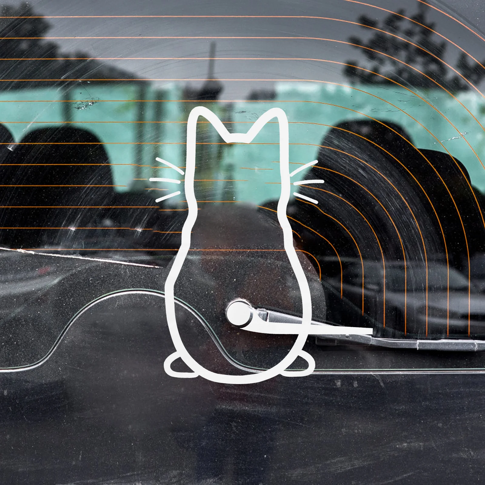 

Cute Cat Waving Tail Sticker for Car Windshield Decal Decoration Fun Auto Styling Accessory Car Sticker Cat Waving Tail Decal