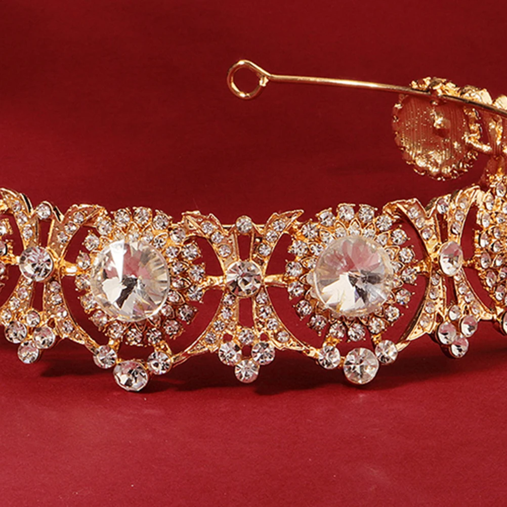

European and American Tiara Bride The Crown Vintage Headdress Unique Headpiece Design Bridal