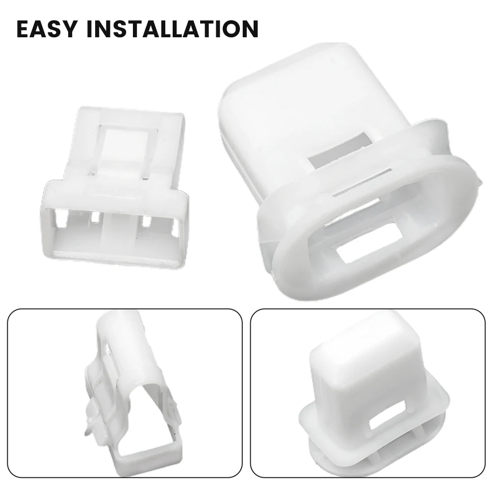 Brand New Clip Rear Seat Useful White Equipment Fixing Grommet Clip Plastic Stable Characteristics 2pcs Accessories