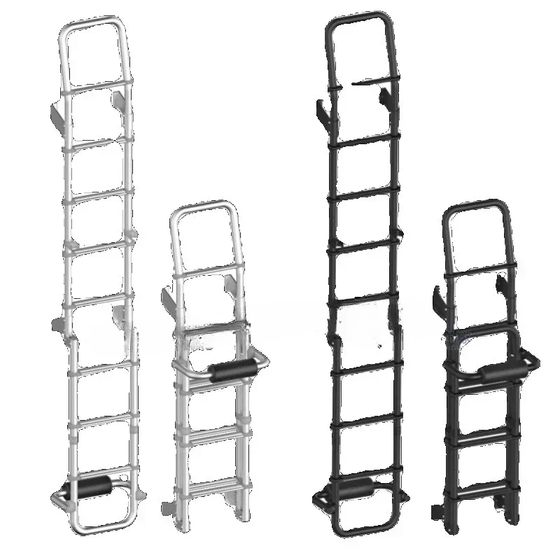 RV modified rear ladder 80 long axis high top bicycle frame 100 aluminum alloy folding ladder