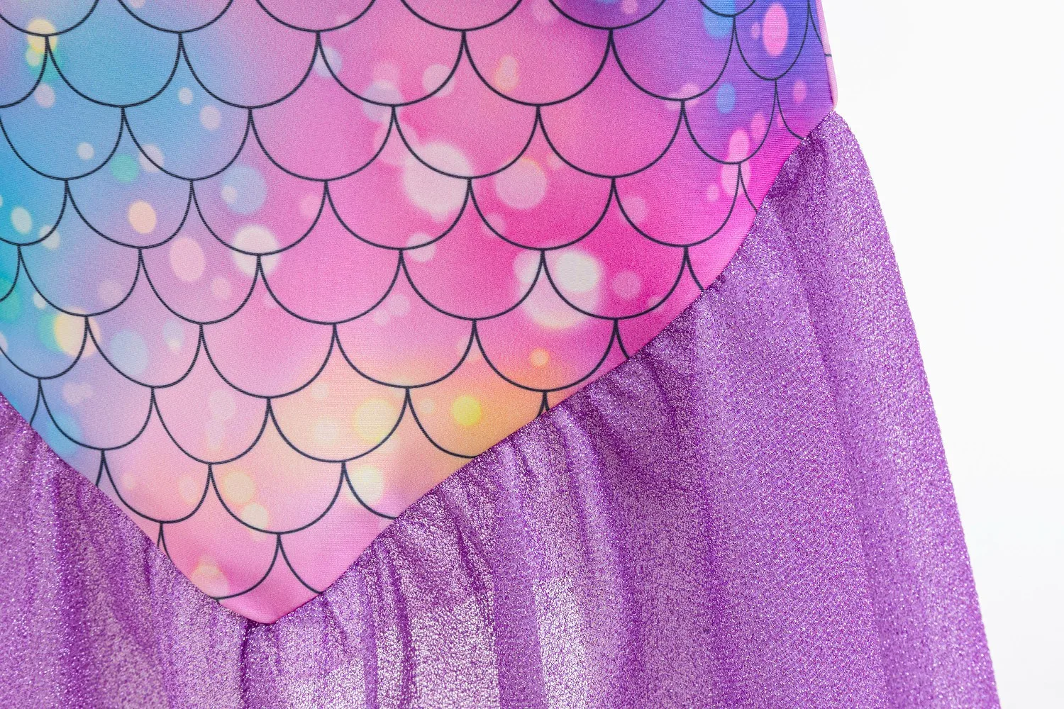 Mädchen Meerjungfrau Prinzessin Verkleidungskleid Ombre-Schuppen-Pailletten Meerjungfrauenschwanz-Kleid mit Accessoires für Kinder Halloween Cosplay Geburtstagsparty – Detail 9