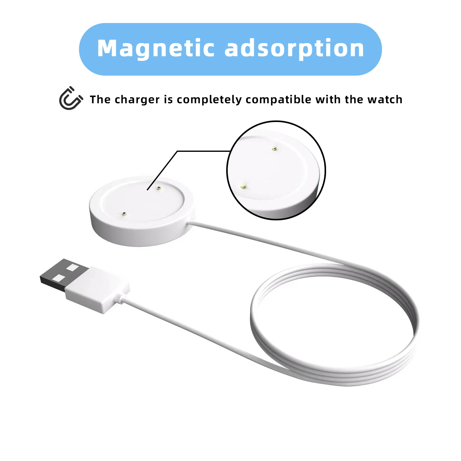 Honor replacement charger suitable for Honor GS4/GS3/watch4/5 USB smart watch charger charging cable