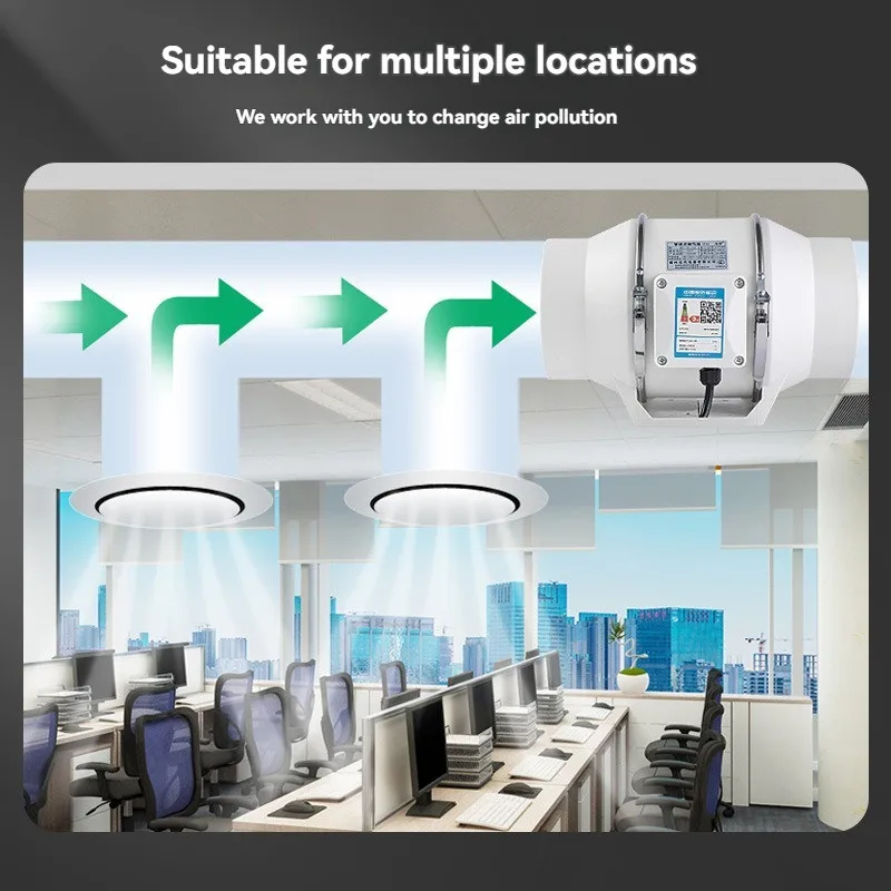 8 10 Ventilatore di scarico da 12 pollici Ventilatore per condotto da cucina Cappa da bagno Ventilazione Parete del bagno Finestra di purificazione dell'aria Ventilatore industriale