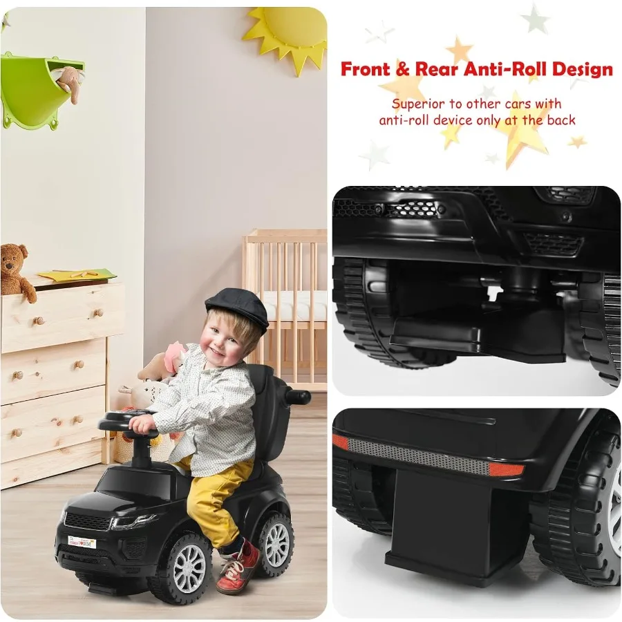 ركوب على دفع سيارة القدم إلى الأرض ركوب على مقبض دفع السيارة المنزلق وصوت الدرابزين القابل للفصل وأضواء تحت مقعد التخزين #5