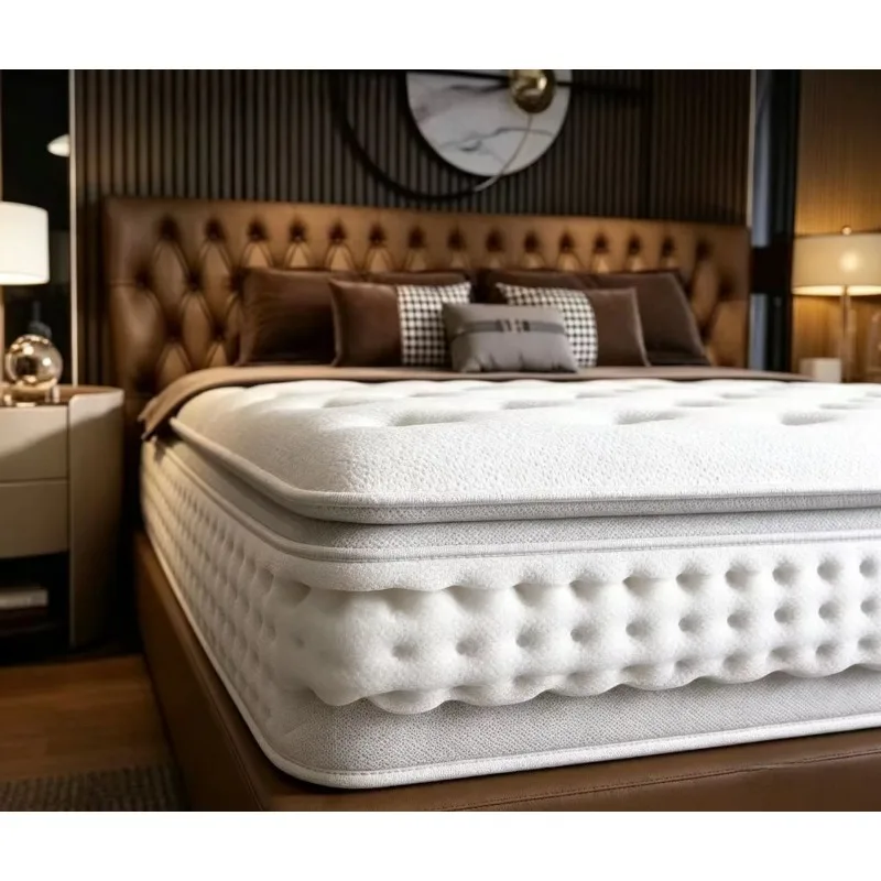 Extra Thick Rolled Package Independent Pocket Spring Mattress 20cm for Modern Bedroom Household Hotel Guesthouse Use