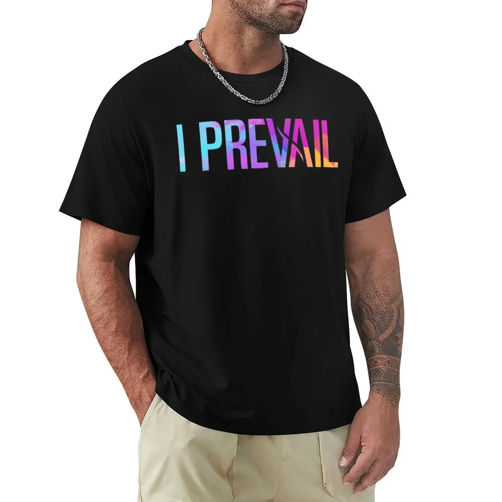 

I PREVAIL T-Shirt graphics heavyweights blacks for a boy mens big and tall t shirts Short Sleeve Round Collar new in tops & tees