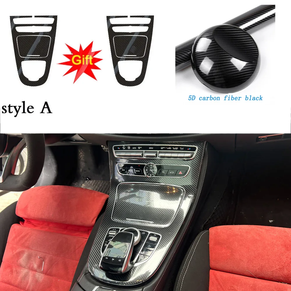 

For Mercedes E Class W213 C238 A238 2016-2023 Car Gear Panel Gear Box Protective Film Car Interior Sticker Car Accessories