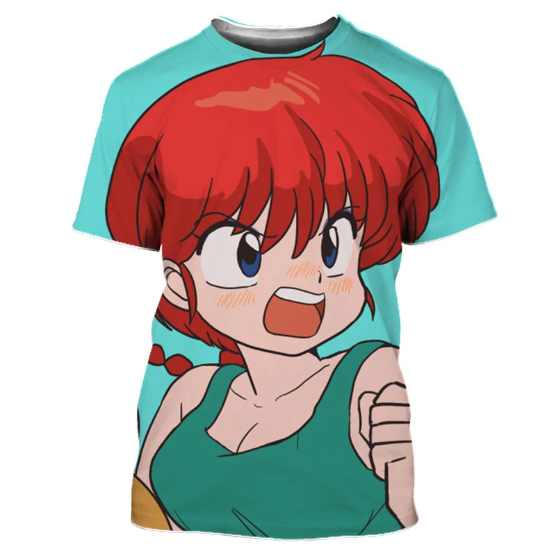 

Tshirts Anime Ranma 3D Printed Men Women TShirt Oversized Summer Fashion Casual Short Sleeve kids Tops Tees Cartoons Clothing