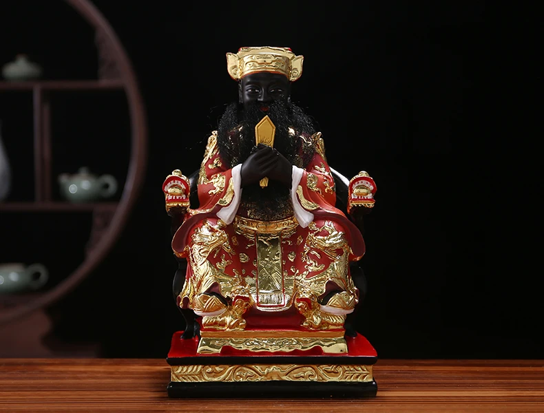 GOOD Asia HONG HOME SHOP Patron saint CHENG HUANG MIAO town gods God of wealth statue efficacious bring luck money