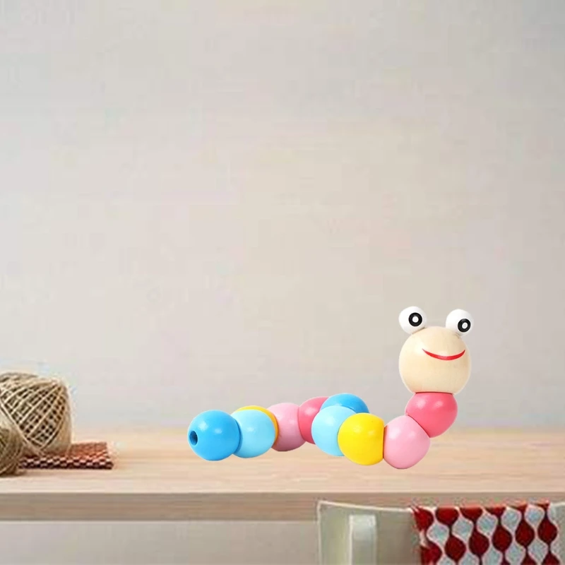 1Set Developmental Toy Tummy Time Toy Wooden Interactive Toy 3D Baby Block Toy