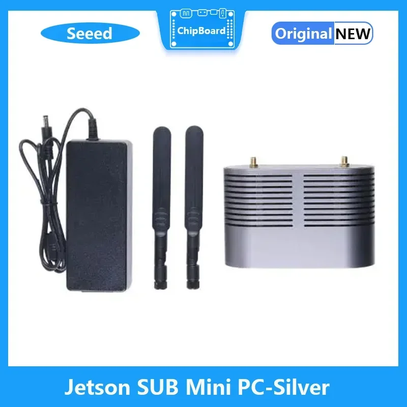 Jetson SUB Mini PC-Silver With Jetson Xavier NX module  Aluminium case with heatsink 128GB SSD WiFi Antennas and pre-installe