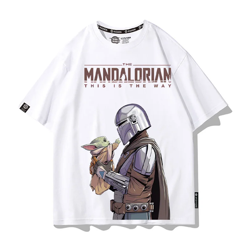 (Uniqlo) Star Wars T-shirt short sleeve Men Cotton T-shirt Anime T-shirt Summer Women Cotton T-Shirt Mens Clothing Tshirts