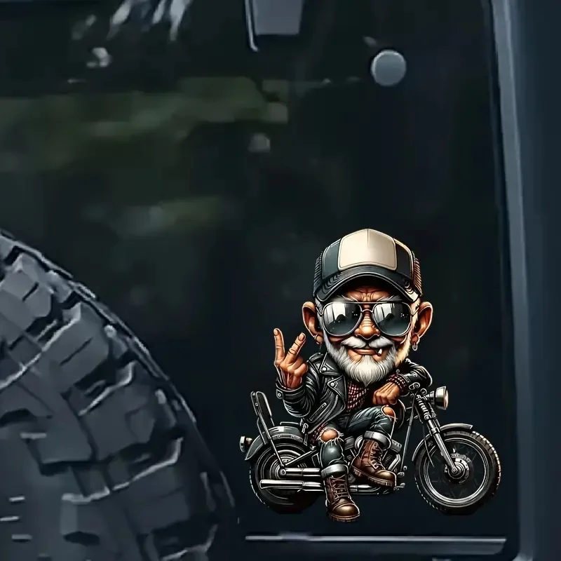Motorcycle Rider Waterproof Adhesive Sticker for Cars, Trucks, Motorcycles, Laptops, Windows, Glass, Walls