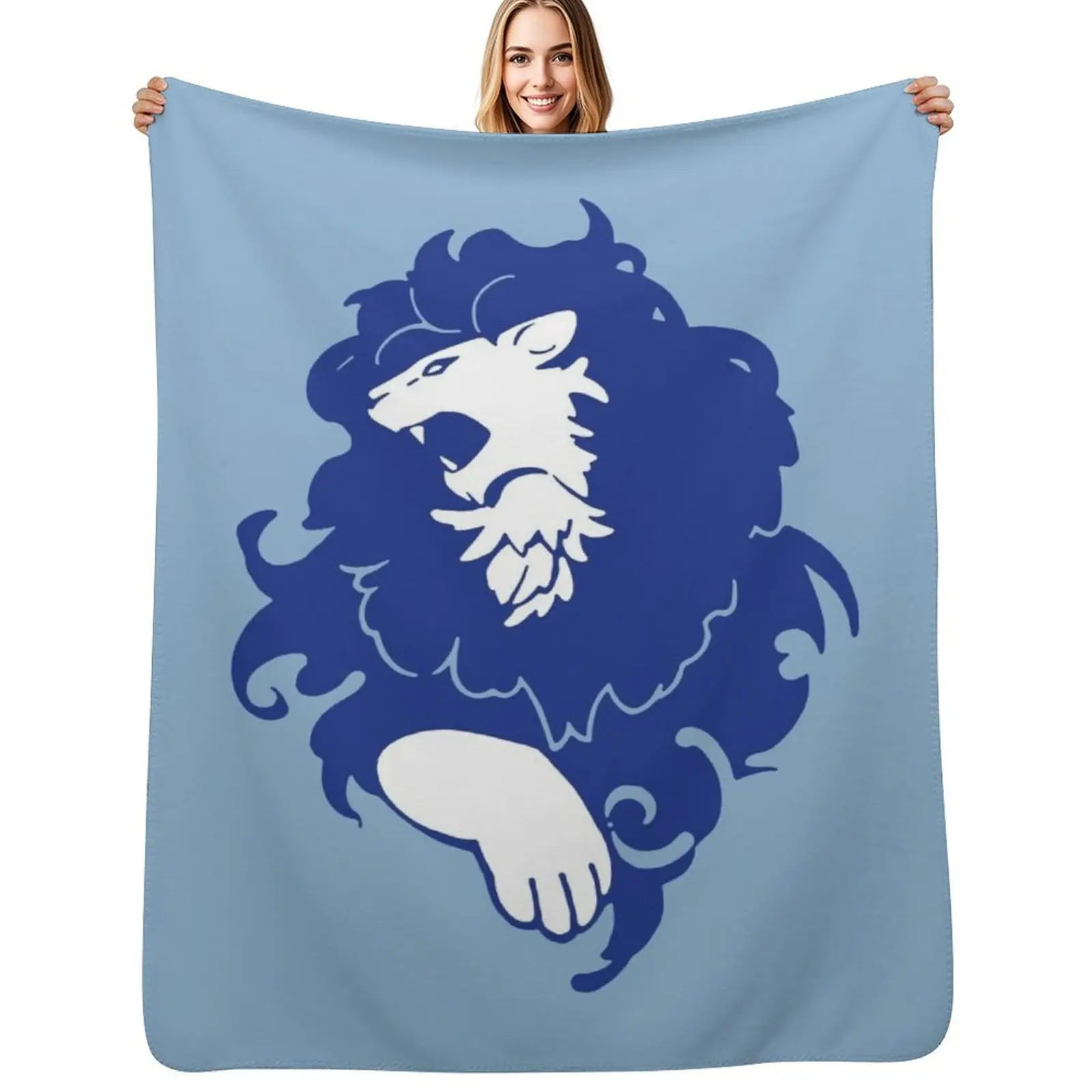 Fire Emblem?: Three Houses - Blue Lions Emblem [Colored] Throw Blanket Summer Thins Warm Blankets
