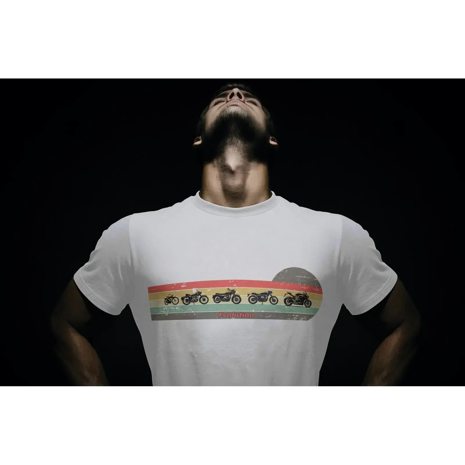 T-shirt vintage moto teint en pièce, style biker pour les passionnés, vêtement rétro moto, streetwear vintage délavé, extensible