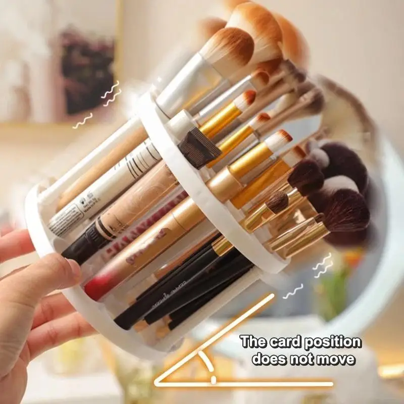 45-Hole Rotating Makeup Brush Stand – Keep Brushes Visible & Within Reach, Beauty Storage Organizer+~