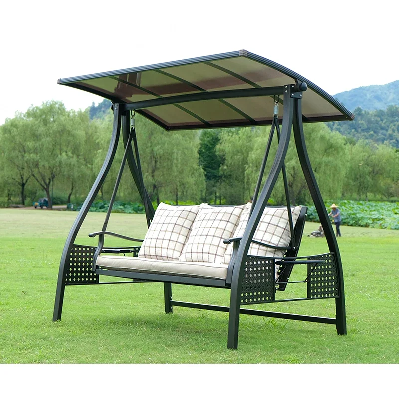 3 seater garden swing chair patio hammock camping rocking swinging outdoor chair