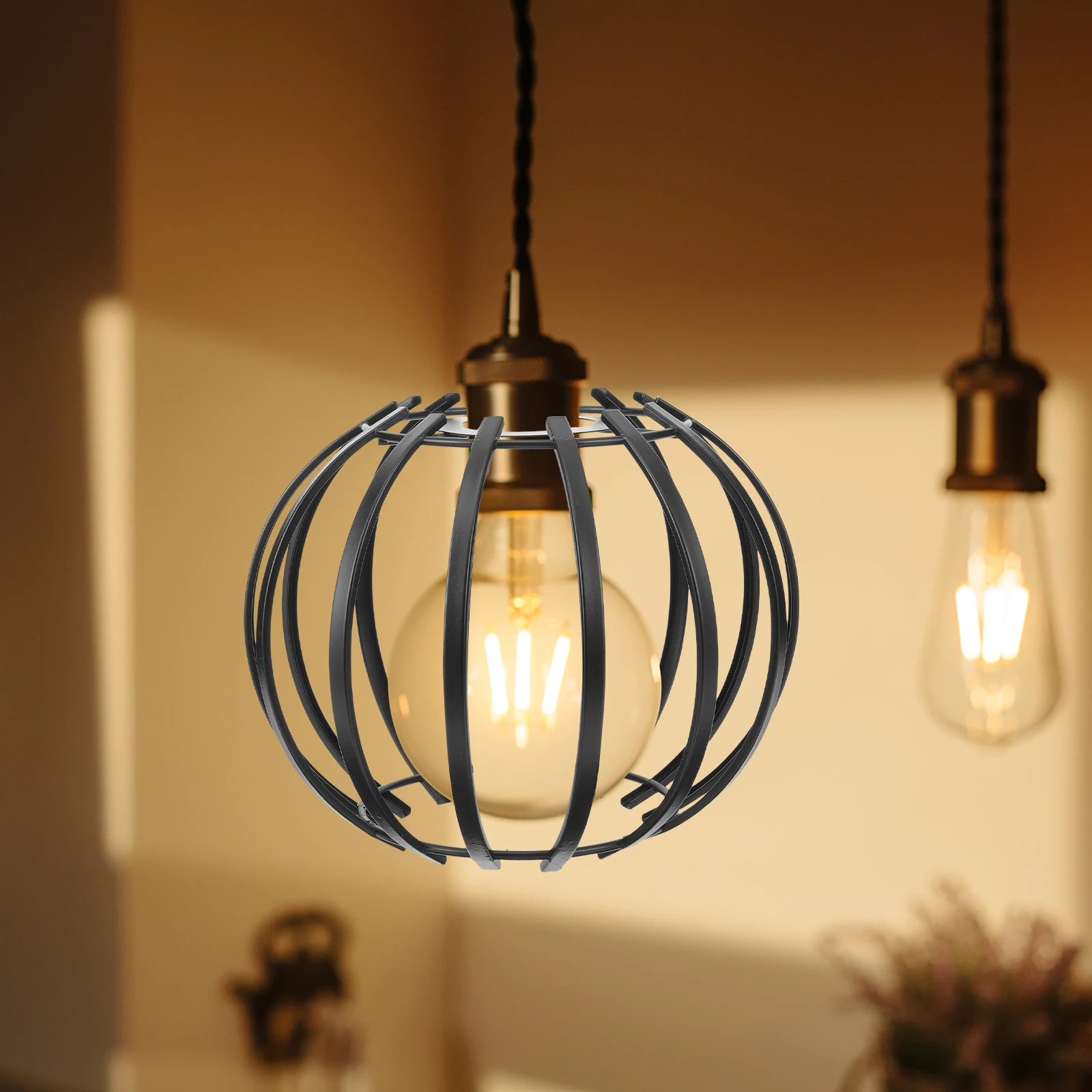 Paralume per lampada a sospensione 16,5x13,5 Copri paralume in ferro metallico a forma di sfera Sostituzione del design moderno per la casa del negozio di tè