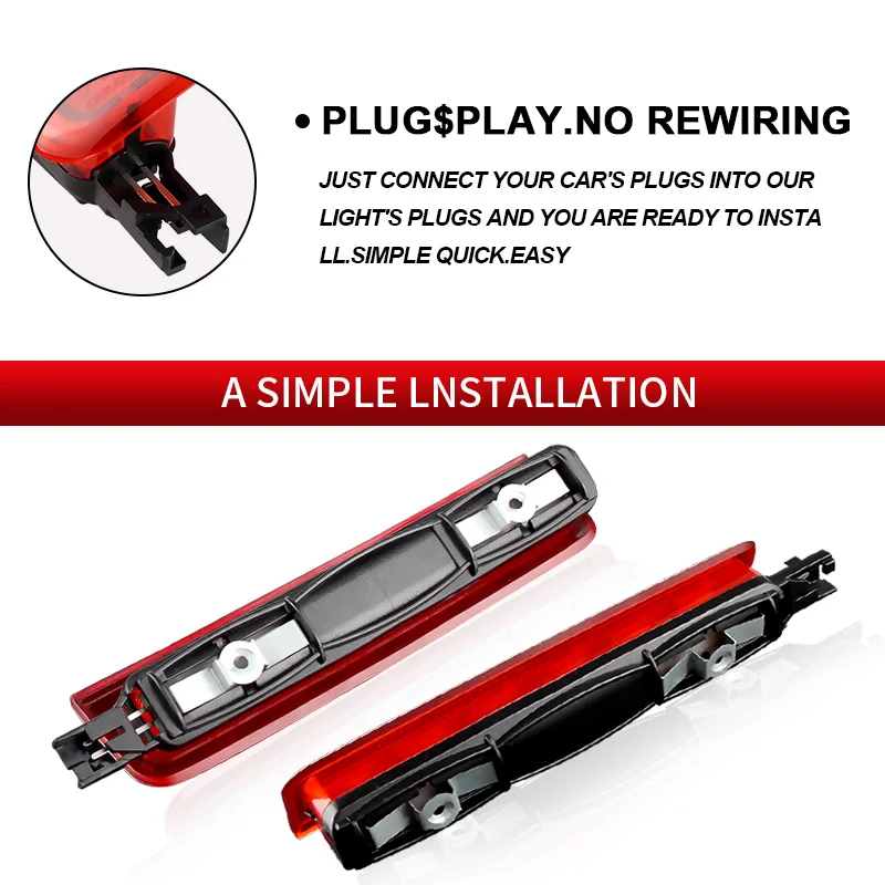 Picture 5: 1PC LED Third Brake Light For VW Caddy MK3 MK4 2004-2020 High Level Stop Lamp 2K0945087C 2K0945087G 2K0945087A third brake light