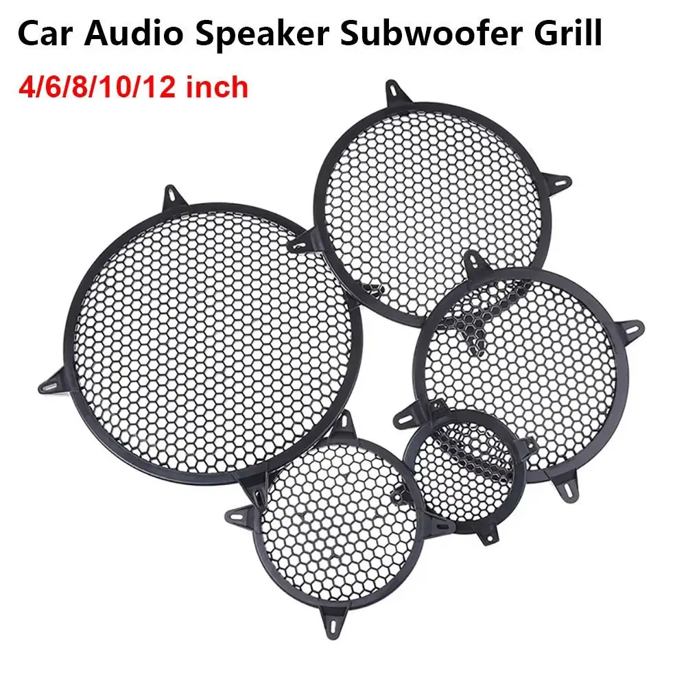 1 Stück 4/6/8/10/12 Zoll Subwoofer-Gitter, Kunststoff-Ersatzgitter, rundes Subwoofer-Schutzgitter, Lautsprecherschutz für Auto-Audio
