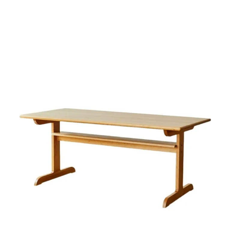 dining table cherry wood large board table guest restaurant integrated desk home workbench thickened office long table