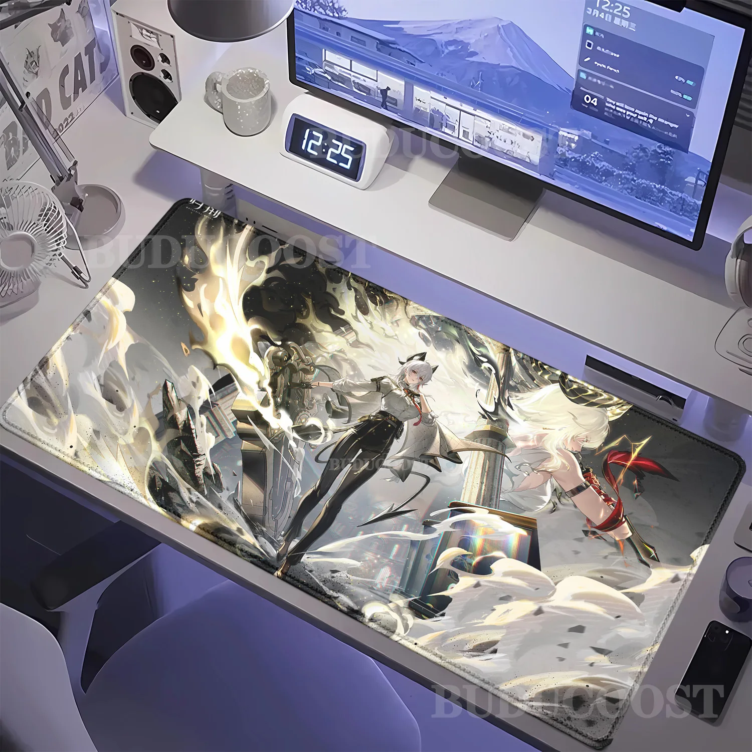 

Wuthering Waves Cartethyia Phoebe Zani Коврик для мыши HD Печать Компьютерная игра Запирающийся край Нескользящий коврик для мыши XXL Коврик для клавиатуры Настольный коврик