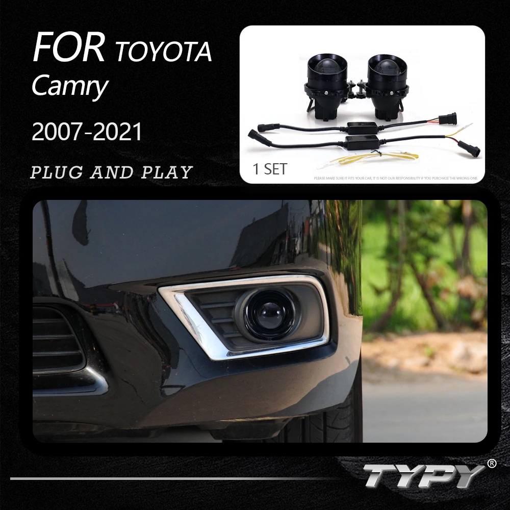 

TYPY Fog Lights For Toyota Camry 2007-2021 Camry SE Fog Lights Three Color Light High Beam Effect Plug And Play Car Accessories