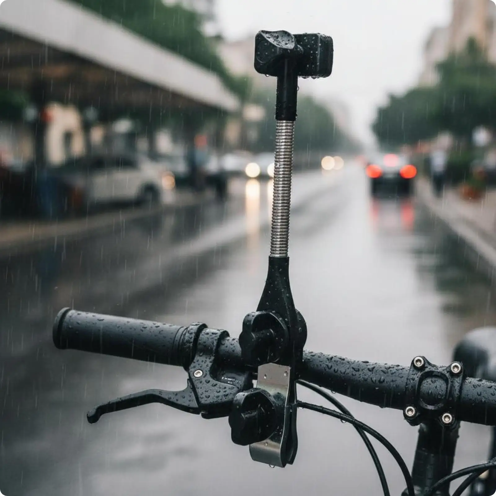 Handlebar Bike Umbrella Clamp Holder Bracket Bicycle Parasol Support Stand Adjustable Angle Universal Fit for Riding