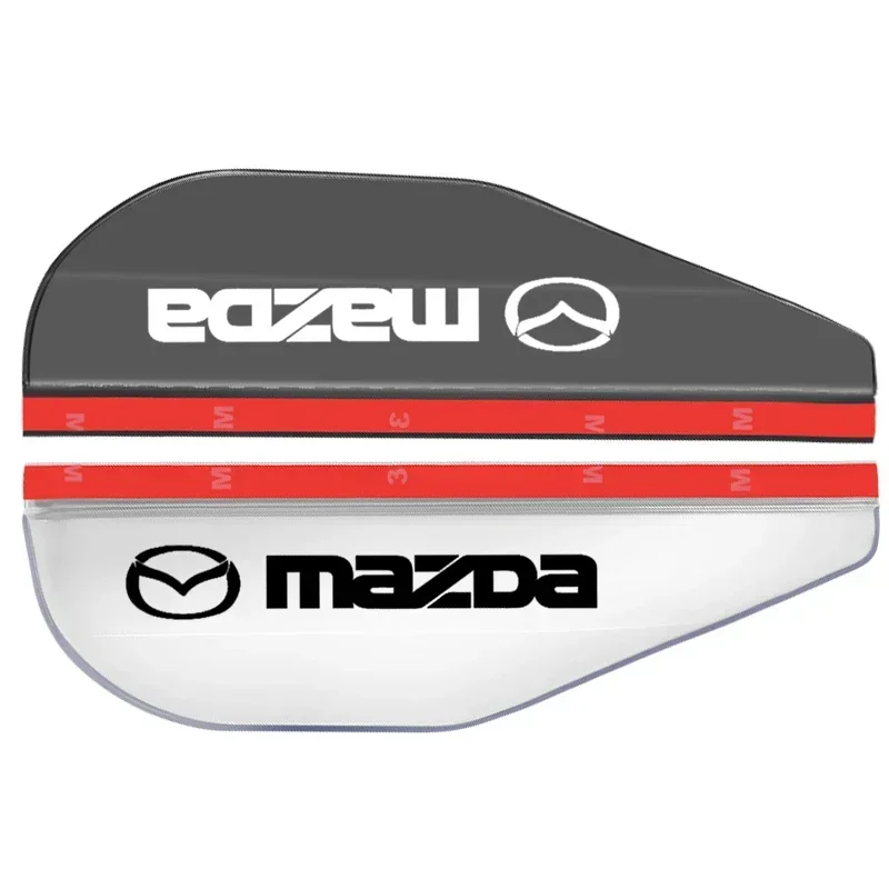 2Pcs Auto Side Mirror RainProof Cover PVC Car Rear View Mirror Sticker Rain Eyebrow for Mazda CX-5 CX5 CX-7 CX-9 MX5 CX30 Atenza