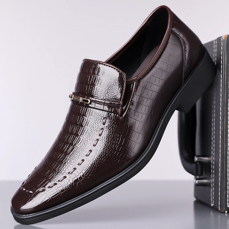 Men's Business-Casual Versatile Slip-On Loafers, Large Sizes, Dress Shoes