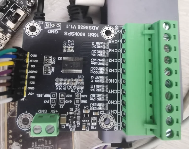 16-Bit 500KSPS 8-Channel ADC Data Acquisition Module ADS8688 for Industrial Signal Processing