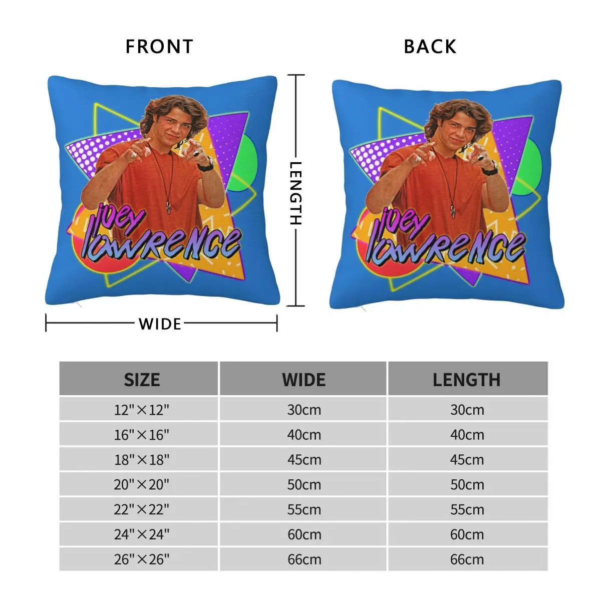 Joey Lawrence WHOA 80s Sitcom Icon Pillowcase Polyester Linen Velvet Creative Zip Decor Home Cushion Cover