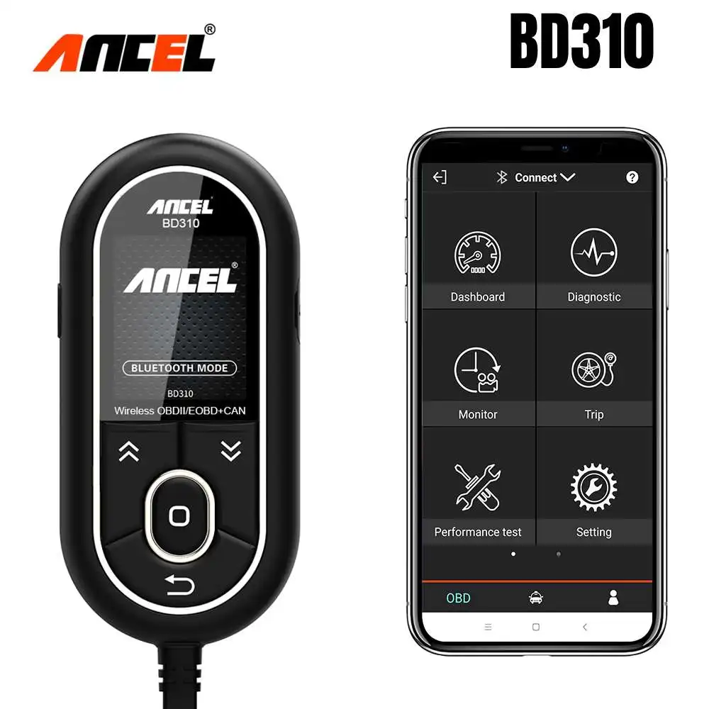 

Ancel BD310 Bluetooth OBD2 Automotive Scanner 3 in 1 OBD Code Reader Gauge Driving On-board Computer Car Diagnostics Tool