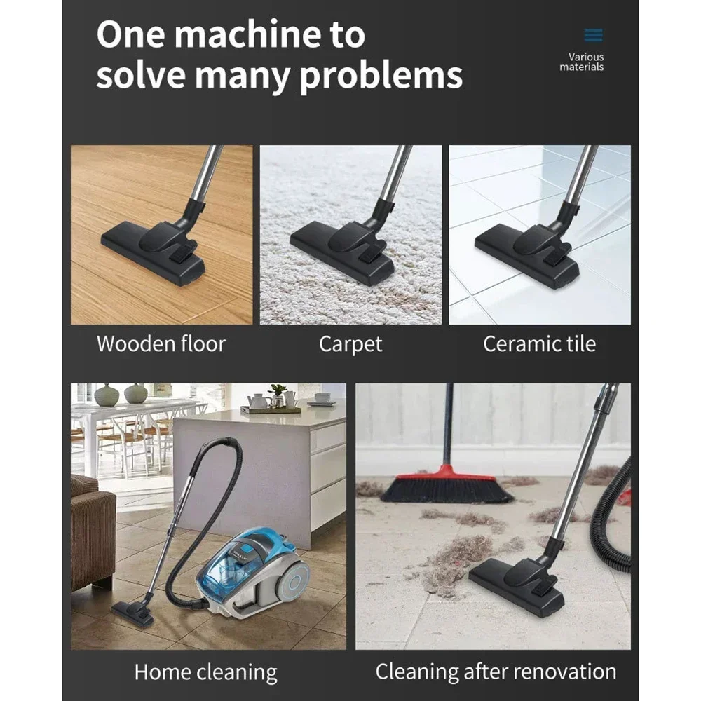 Houselin 2500W Bagless Can Vacuum Cleaner, Rotary Clean, Corded Vacuum Cleaner for Hard Floors, Carpets, Pet Hair