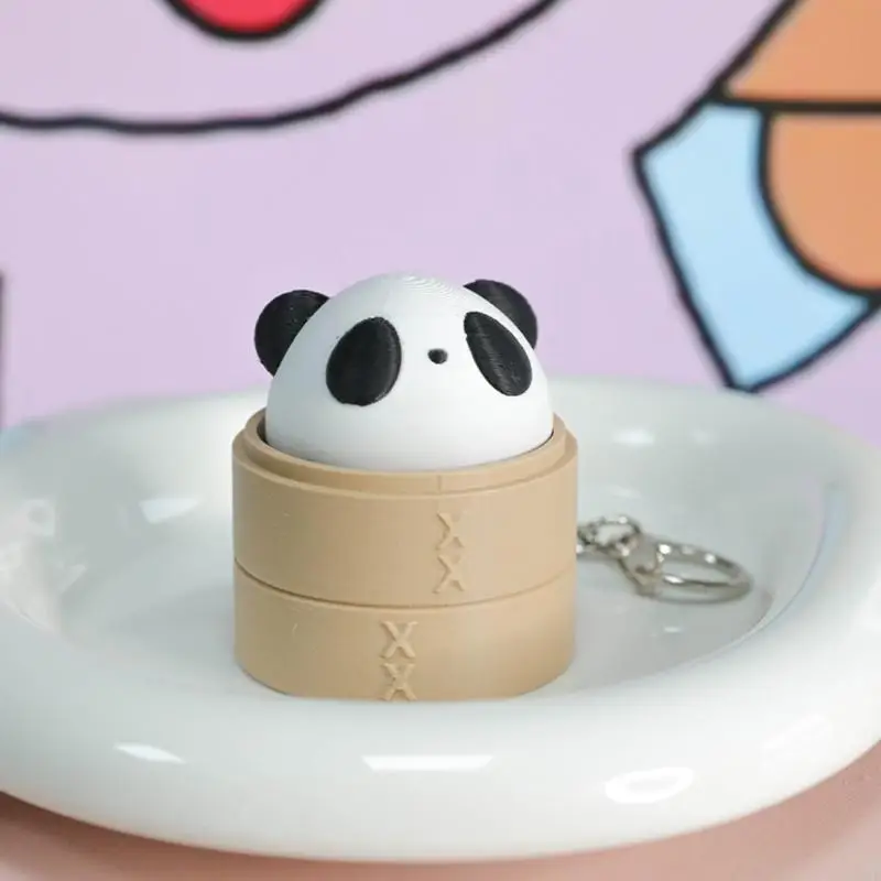 Miniature Pandas Stress Ball Holder Durability Handheld Relaxation Tool