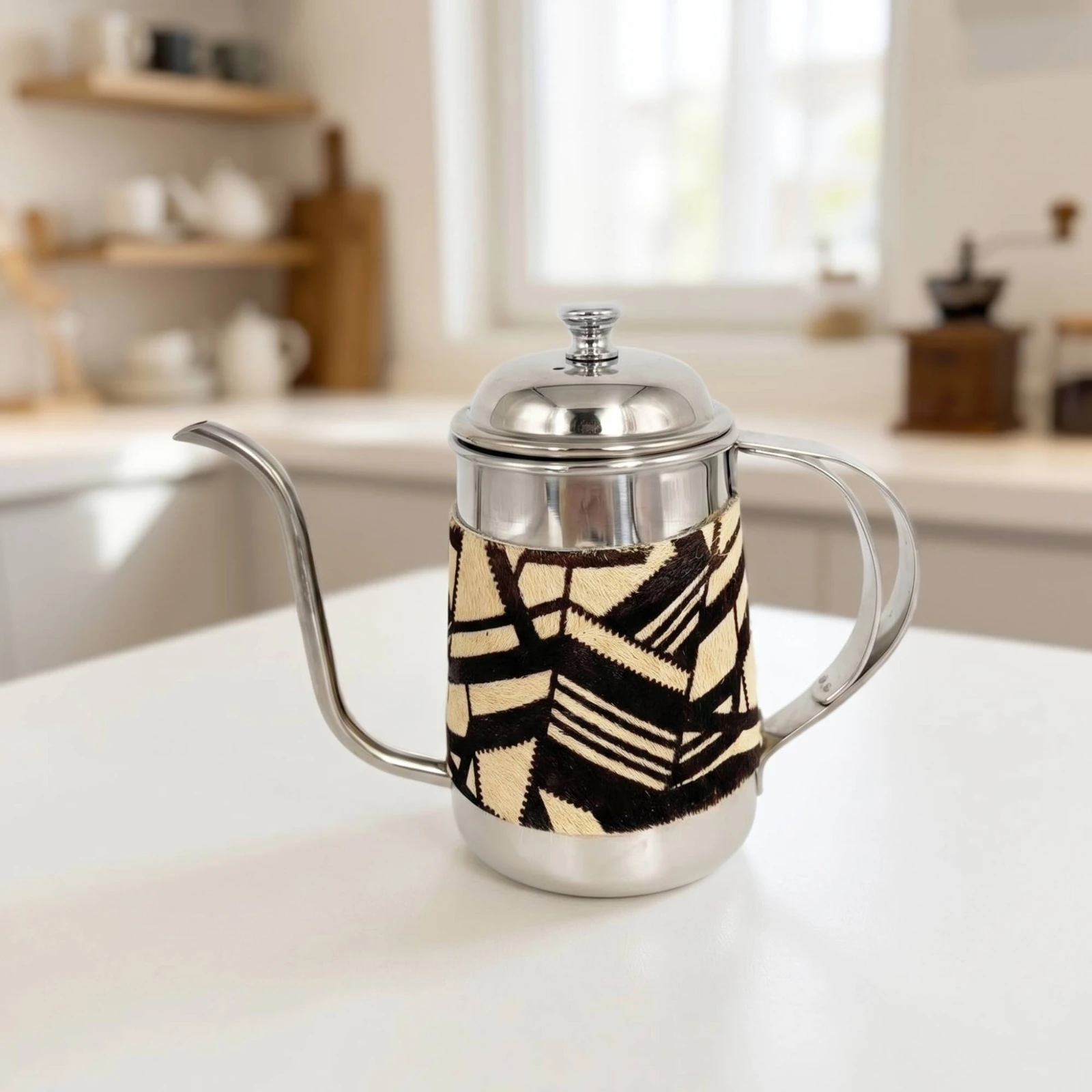 Gooseneck Kettle Dishwasher Safe Kettle with Curved Spout Metal Accurate for Coffee Lovers, Home Kitchen, Cafe