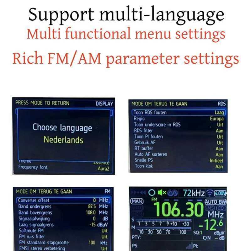 -BOFF TEF6686 고감도 라디오 FM/AM은 글로벌 주파수를 지원하며 원격 제어 기능이 있는 배터리가 내장되어 있으며 고충실도