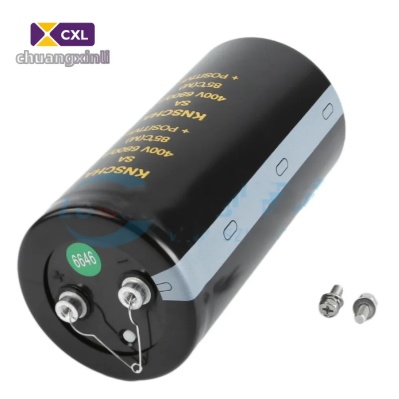 1 PCS / LOT 184EC016 6800uF �� 20% 400V three-piece set Bolted aluminum electrolytic capacitor diameter 76mm length 155mm