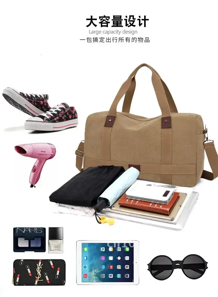 Men Weekend Canvas Handbag Multifunction foldable Bags Carry on Luggage Travel Bolsas Bag Duffel Large Men Capacity Tote