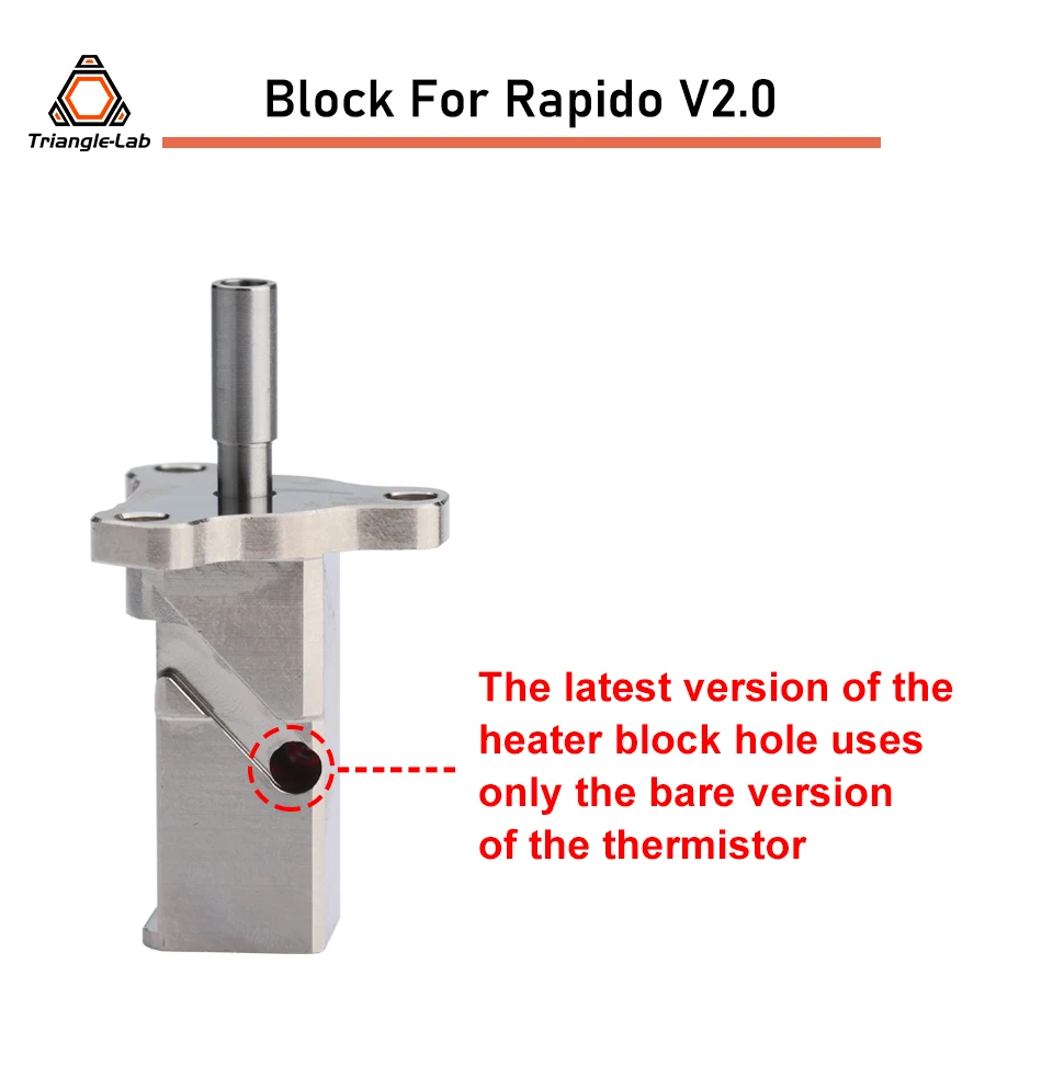 Trianglelab RAPIDO V2 Keramik-Heizkit HeatBlock K500 Thermoelement M4 104GT-2 100K 3950 PT1000 für Rapido V2.0 HOTEND – Detail 5