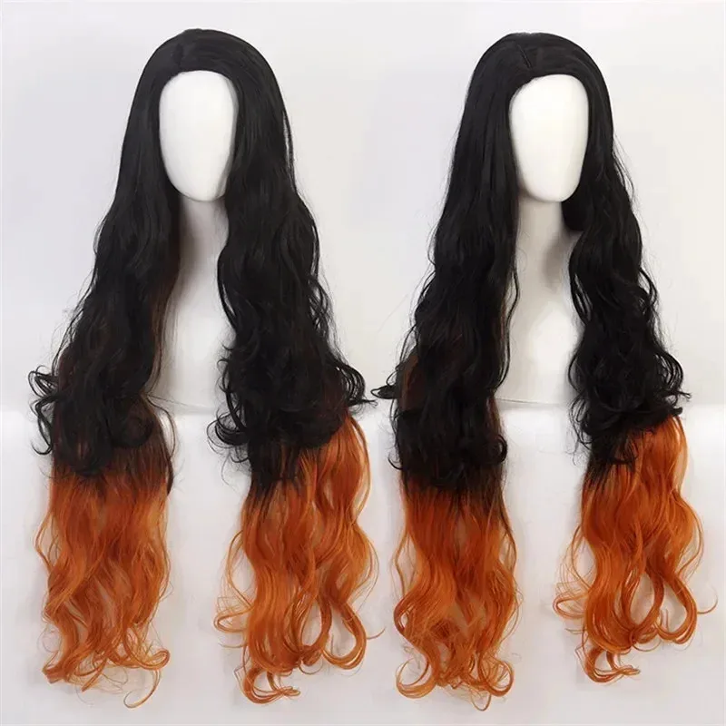 2024 New Kimetsu no Yaiba Kamado Nezuko Cosplay Wig Heat Resistant Synthetic Hair Wigs