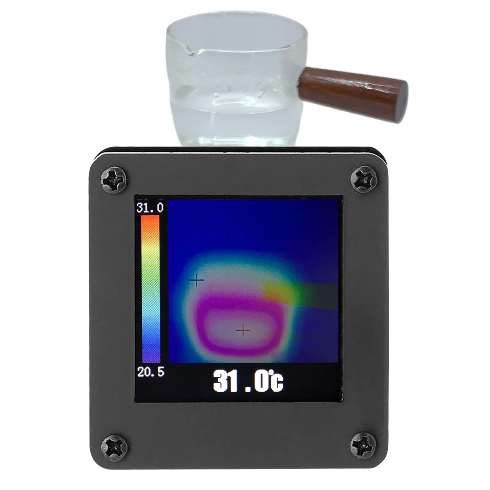 كاميرا حرارية تعمل بالأشعة تحت الحمراء مقاس 8 × 8 مع شاشة مستشعر حراري محمول بالأشعة تحت الحمراء جهاز قياس درجة الحرارة عالي الدقة لهدايا المكاتب المنزلية #5