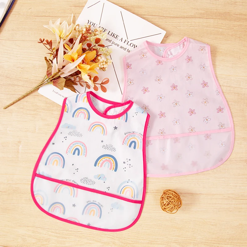 2pcs Adjustable baby bib EVA cartoon bib waterproof feeding bib burping cloth Child Accessories