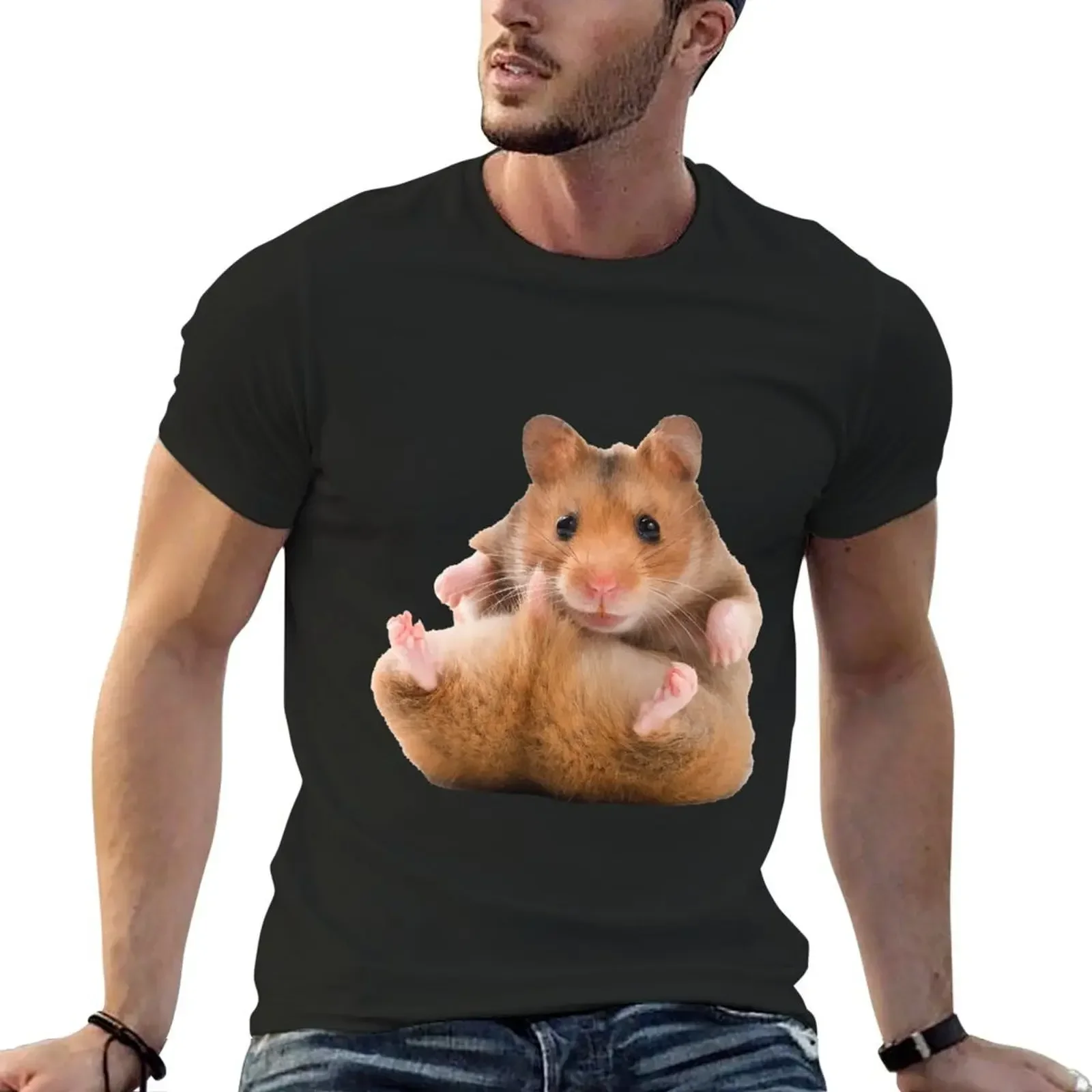 hamster-FAT T-Shirt tees cotton graphic tees sublime anime luxury clothes men